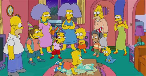 Záber z prvej vianočnej epizódy Simpsonovcov zobrazujúci rodinu v ich ikonickom dome.