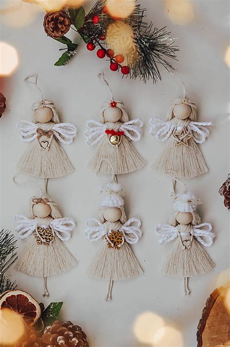 Schéma zobrazenia rôznych typov vianočných anjelikov (papierový, háčkovaný, z prírodných materiálov)