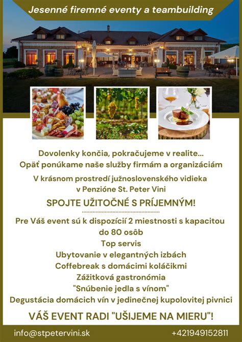 Infografika s ponukou služieb pre svadobné a firemné eventy na Duchonke