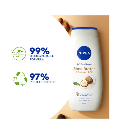 Infografika: zloženie produktov NIVEA, bambucké maslo, vitamíny C a E