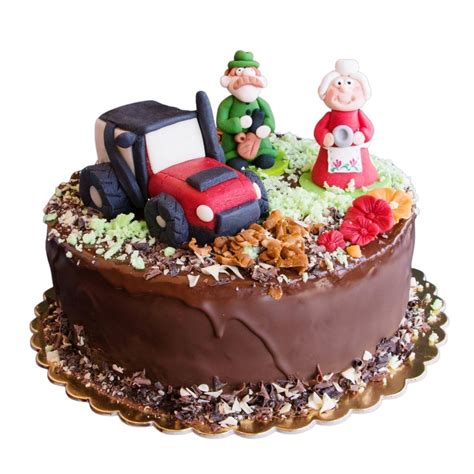 Torta s motívom farmy s figúrkami zvierat.