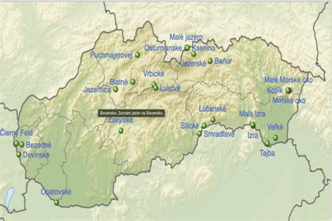 Mapa historických mariánskych pútnických miest na Slovensku, kde sa konajú najväčšie odpustové slávnosti