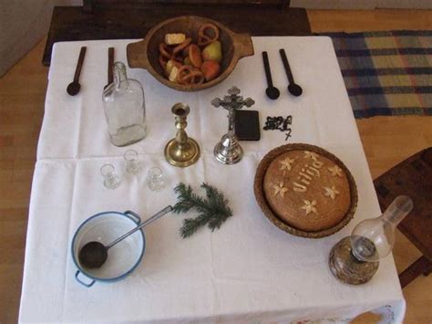 Ilustrácia tradičnej štedrovečernej hostiny.