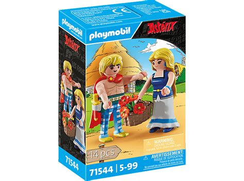 Sada figúrok Playmobil Asterix - Tragicomix a Falbala s príslušenstvom.