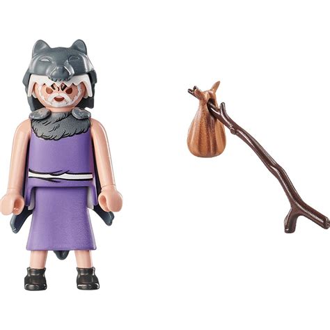 Figúrka Playmobil Asterix - Sunyix s vlčou maskou a batohom.