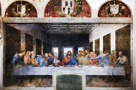 Biblický výjav Poslednej večere od Leonarda da Vinciho