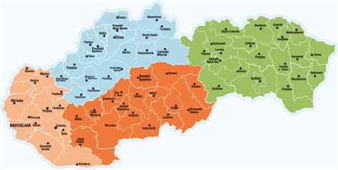 Mapa distribúcie predajných miest LESY SR na Slovensku