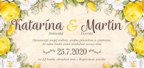 ilustrácia svadobného oznámenia s jasnými údajmi o dátume, čase a mieste