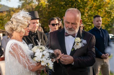 Zuzana Haberová ako nevesta počas prvej svadby v Studenom