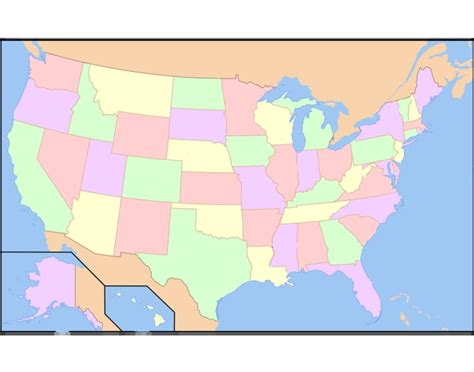 Mapa USA znázorňujúca typické demokratické štáty (modrá) a republikánske štáty (červená)