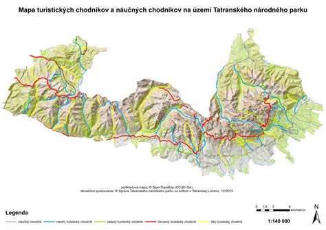 schéma turistických chodníkov a atrakcií v okolí Terchovej
