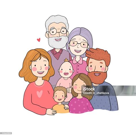 ilustrácia - Šťastná rodina s maturitným klobúkom