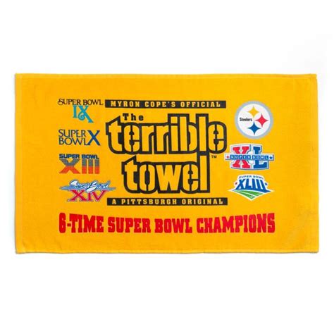 Žltý uterák s logom Pittsburgh Steelers (Terrible Towel)