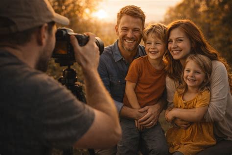rodinná fotografia zachytávajúca šťastnú rodinu v prirodzenom prostredí