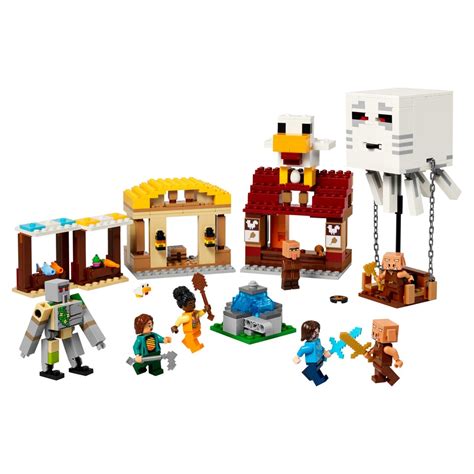 LEGO Minecraft stavebnica: Balón v podobe Ghasta a útok na dedinu