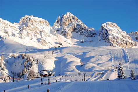 Panoráma Dolomitov v zime