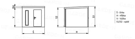 Schéma umiestnenia záhradného domčeka na pozemku s vyznačením zón na hranie