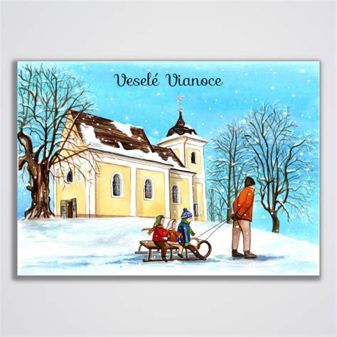 historická vianočná pohľadnica z roku 1843