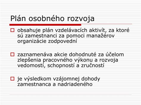schéma osobného rozvoja a stanovovania cieľov