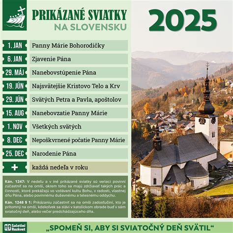 Zoznam prikázaných sviatkov, kresťanské sviatky