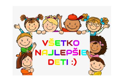 Ilustrácia detí oslavujúcich Medzinárodný deň detí