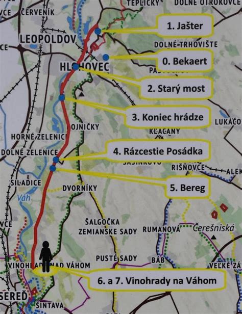 Mapa náučného chodníka Hlohoveckými vinohradmi