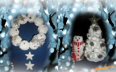 Výsledná dekorácia snehuliaka z vatových tampónov