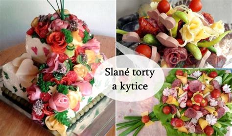 Foto: detail zdobenia syrovej torty salámovými ružami a zeleninou