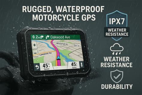 Motorkár používajúci navigáciu na riadidlách motorky