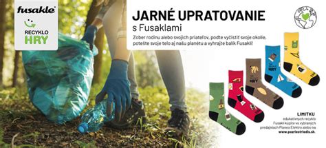 Logo značky Fusakle s farebnými ponožkami