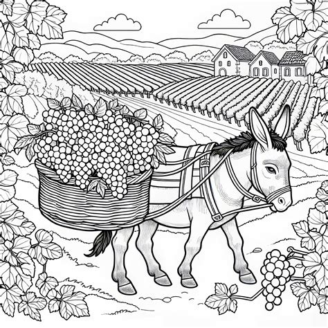 ilustrácia veľkonočného zajačika v tráve s košíkom plným maľovaných vajíčok