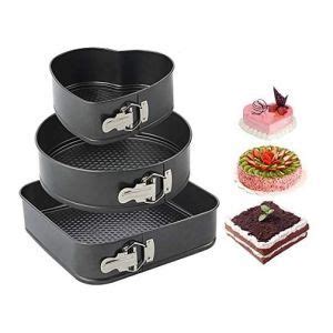 schéma rôznych tvarov tort: kruh, štvorec, obdĺžnik a srdce