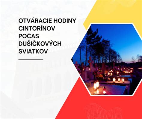 Informatívna schéma liturgického programu a otváracích hodín cintorínov v meste Levoča počas Sviatku všetkých svätých