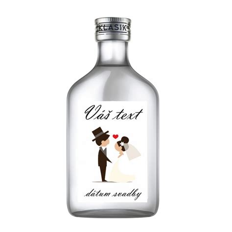 Svadobné fľaštičky Demänovky s osobnými nálepkami