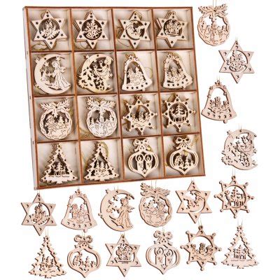 Rôzne druhy vianočných ozdôb: gule, hviezdy, figúrky